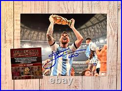 Lionel Messi Signed 7x5 (Argentina World Cup Soccer) Original Autograph withCOA