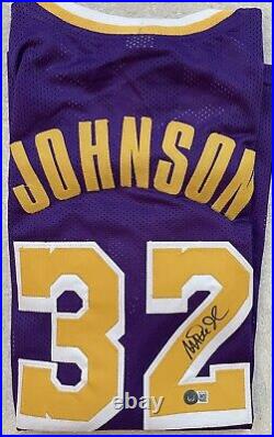 Magic Johnson Autographed Jersey BAS COA? Signed Purple Lakers Jersey Beckett