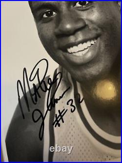 Magic Johnson signed 11x14 autographed photo 5x NBA Champ PSA ITP