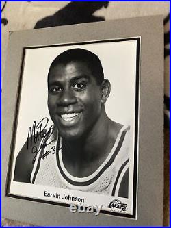 Magic Johnson signed 11x14 autographed photo 5x NBA Champ PSA ITP