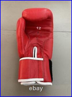 Manny Pacquiao Signed Red Boxing Glove Bench Exclusive Autograph Left Glove