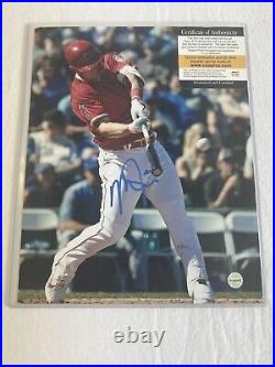 Michael Nelson Trout Los Angeles Angeles Signed Autographed 10x8 Photo with COA