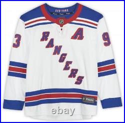Mika Zibanejad New York Rangers Autographed White Fanatics Breakaway Jersey