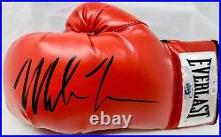 Mike Tyson Autographed Everlast Red Boxing Glove Black Auto Beckett BAS
