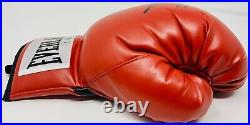 Mike Tyson Autographed Everlast Red Boxing Glove Black Auto Beckett BAS