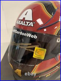 NEW Jeff Gordon Autographed BrandArt Nascar 24EVER Axalta Mini Size Helmet withCOA