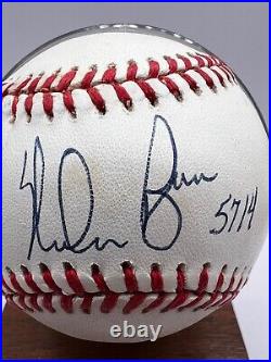 Nolan Ryan autographed baseball 5714 Strike Outs