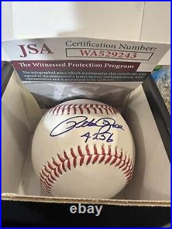 Pete Rose Autographed Baseball 4256 JSA Authentication