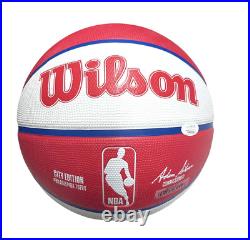 Philadelphia 76ers Allen Iverson Autographed City Edition Basketball JSA Auth