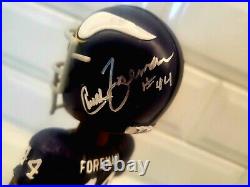 Rare NFL Autographed Chuck Foreman #44 Minnesota Vikings Bobblehead #367/1008
