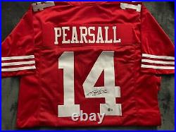 Ricky Pearsall Signed Autographed Pro Style Custom San Francisco 49ers Jersey