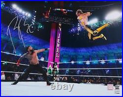 Roman Reigns WWE Autographed 16 x 20 Crown Jewel vs. Logan Paul Photograph