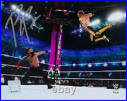 Roman Reigns WWE Autographed 8 x 10 Crown Jewel vs. Logan Paul Photograph