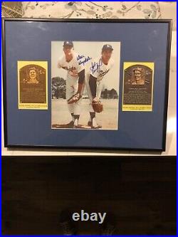 Sandy Koufax and Don Drysdale Autographed Framed Matted Photo