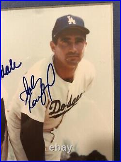 Sandy Koufax and Don Drysdale Autographed Framed Matted Photo