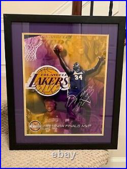 Shaquille O'neal Autographed 16x20 Photo Lakers Final Mvp 14/500 Sm Authenticity