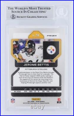 Signed Jerome Bettis Steelers Football Card