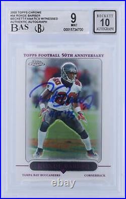 Signed Ronde Barber Buccaneers Football Card