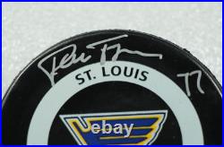 St. Louis Blues Pierre Turgeon Signed Autographed Era Correct Game Puck NHL COA