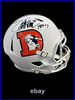 Terrell Davis Autographed Snowcapped Helmet
