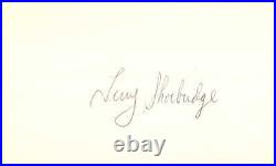 Terry Shiebridle Signed 3x5 Index Card Cut 1976-82