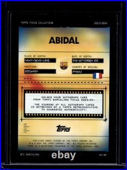 Topps Fc Barcelona Focus 2023-2024 Abidal Autograph V1