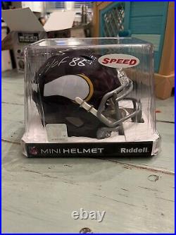 Tri Star Coa Fran Tarkenton Signed Autographed Mini Helmet Hof Vikings