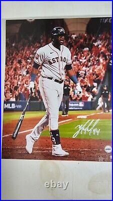 YORDAN ALVAREZ HOUSTON ASTROS AUTOGRAPHED 8x10 PHOTO WITH COA